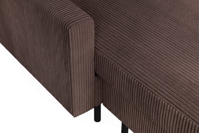 Peppe 4-sits Högervänd U-formad Soffa med Divan och Schäslong i Manchester - Mörkbrun - Möbler - Soffa - Divansoffa & schäslongsoffa - 4 sits soffa med divan