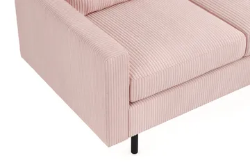 Peppe Soffgrupp 3-sits Vändbar L-formad Divansoffa + Fåtölj + Fotpall i Manchester - Rosa - Möbler - Soffa - Soffgrupp