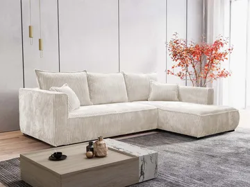 Puente 4-sits Soffa med divan - beige - Möbler - Soffa - Hörnsoffa