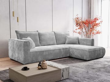 Puente 4-sits Soffa med divan - ljusgrå - Möbler - Soffa - Hörnsoffa - Hörnsoffa med divan
