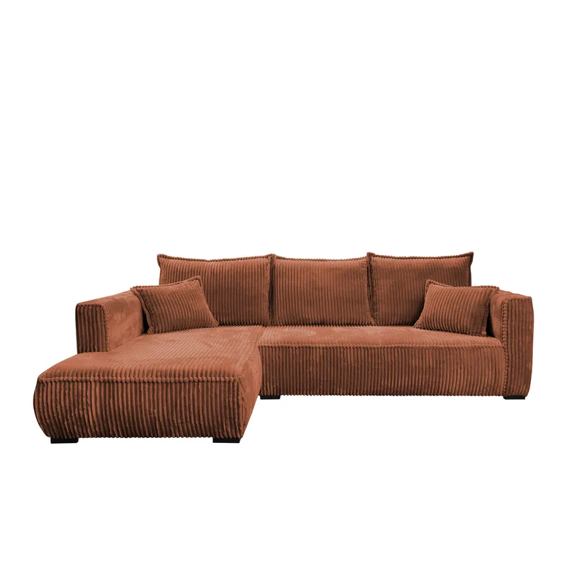 Puente 4-sits Soffa med divan - rostbrun - Möbler - Soffa - Hörnsoffa - Hörnsoffa med divan