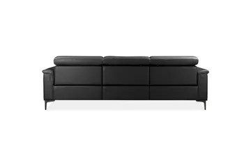Reclinersoffa med hörn Loft24 Hörnsoffa 3-sits Lund Svart, PU, Vänster Manuell Fåtölj Svart Vänster - Möbler - Soffa - Biosoffa & reclinersoffa