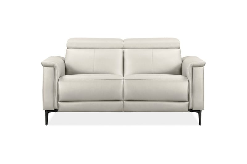 Reclinersoffa utan hörn Loft24 2-sitssoffa Lund Kräm, Läder/PU, Manuell vilstol Cream White - Möbler - Soffa - Biosoffa & reclinersoffa