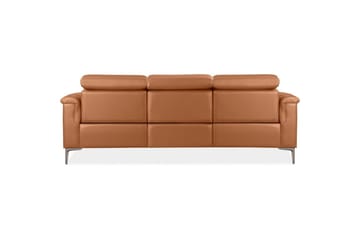 Reclinersoffa utan hörn Loft24 3-sitssoffa Lund Cognac Chocolate Brown,Grå - Möbler - Soffa - Biosoffa & reclinersoffa