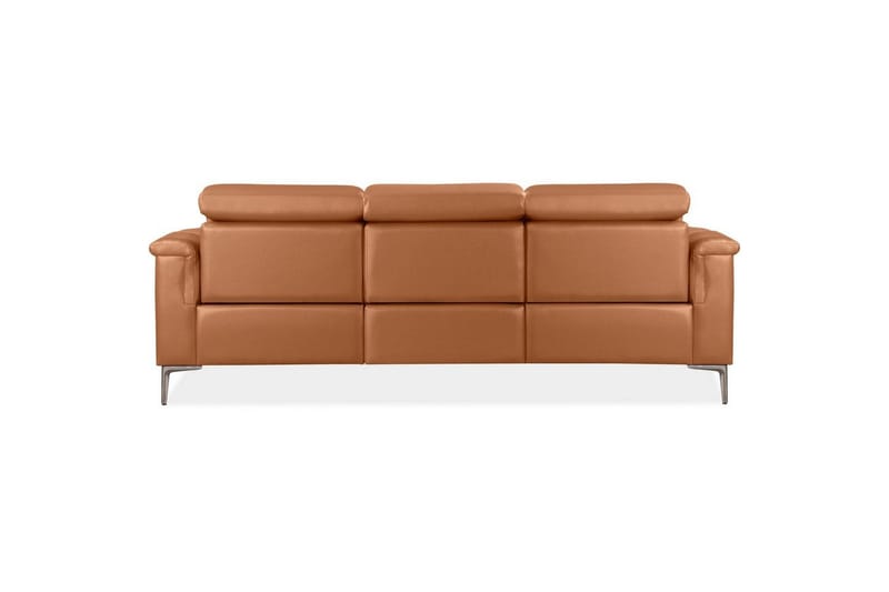 Reclinersoffa utan hörn Loft24 3-sitssoffa Lund Cognac Chocolate Brown,Grå - Möbler - Soffa - Biosoffa & reclinersoffa