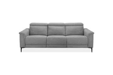 Reclinersoffa utan hörn Loft24 3-sitssoffa Lund Cognac Ljusgrå - Möbler - Soffa - Biosoffa & reclinersoffa