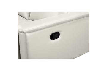 Reclinersoffa utan hörn Loft24 3-sitssoffa Lund Cream White - Möbler - Soffa - Biosoffa & reclinersoffa