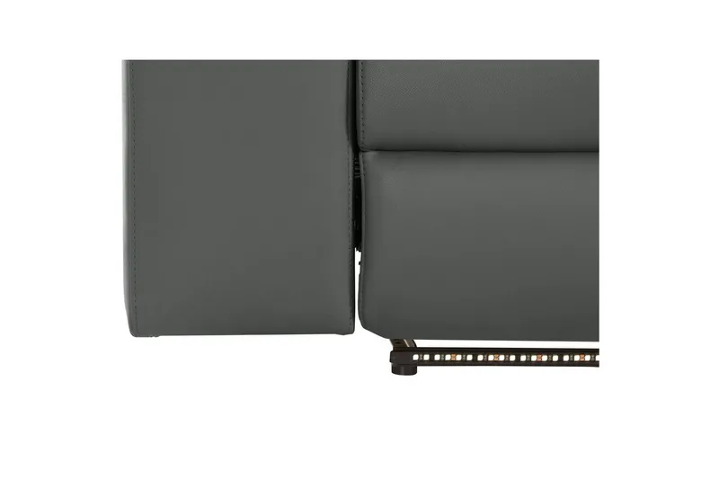 Reclinersoffa utan hörn Loft24 3-sitssoffa Rayland Grå - Möbler - Soffa - Biosoffa & reclinersoffa