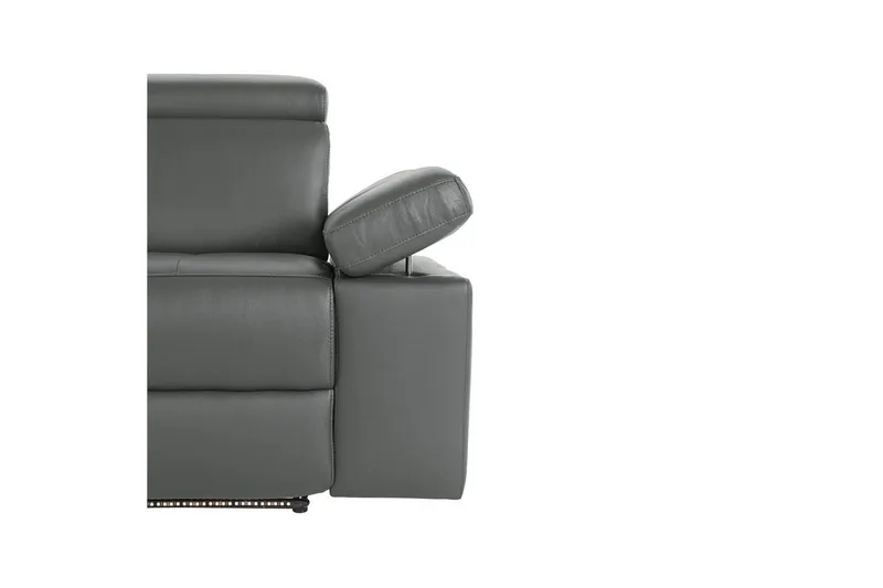 Reclinersoffa utan hörn Loft24 3-sitssoffa Rayland Grå - Möbler - Soffa - Biosoffa & reclinersoffa