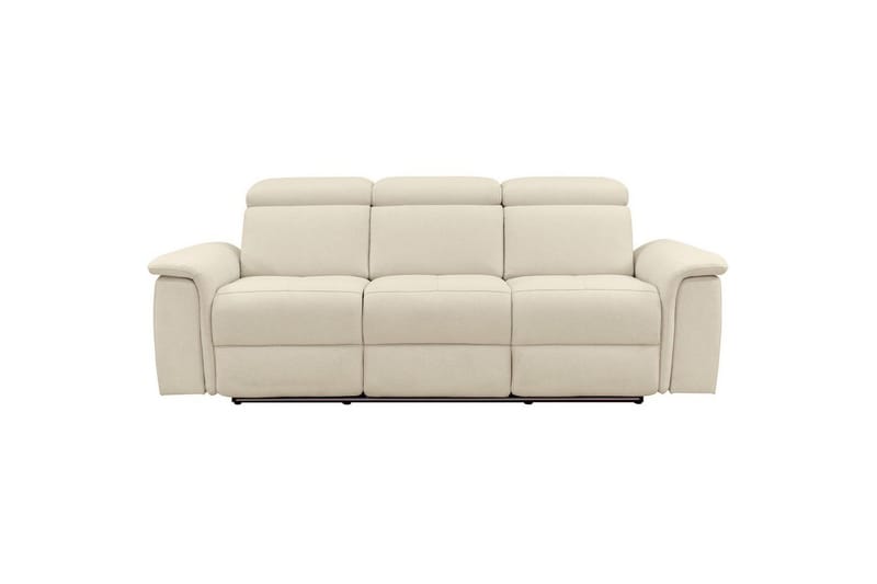 Reclinersoffa utan hörn Loft24 3-sitssoffa Rayland Vit - Möbler - Soffa - Biosoffa & reclinersoffa