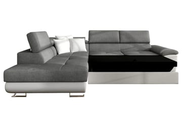 Regina Hörnbäddsoffa - Grå/Svart - Möbler - Soffa - Skinnsoffa