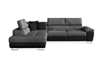 Regina Hörnbäddsoffa - Grå/Svart - Möbler - Soffa - Skinnsoffa