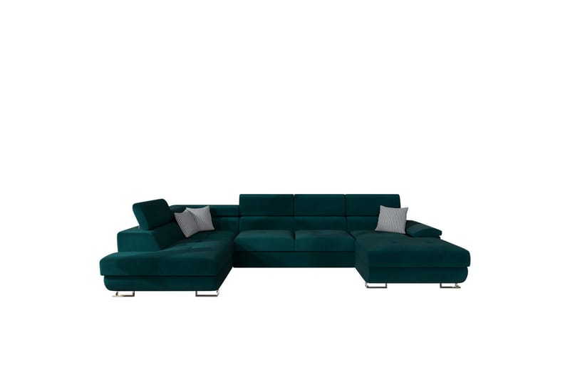 Reginia Soffa med Divan och Schäslong 4-sits, Grön