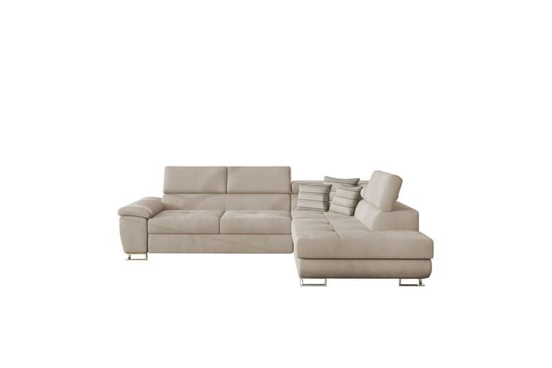 Reginia Soffa med Schäslong 3-sits - Beige - Möbler - Soffa - Sammetssoffa