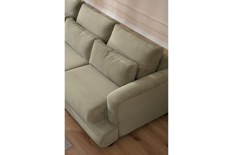 Relento Svängd Soffa 4-sits - Grön - Möbler - Soffa - 4 sits soffa
