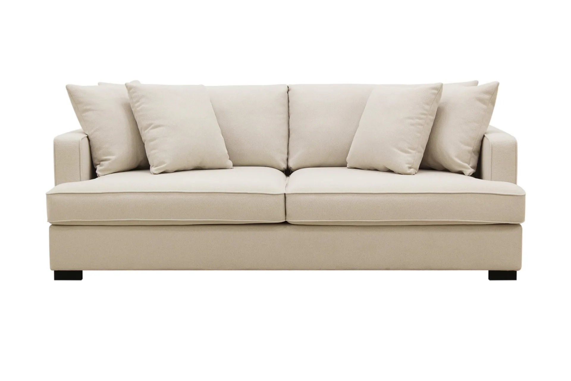 Rossita 3-sits Djup Soffa i Bouclé – Beige