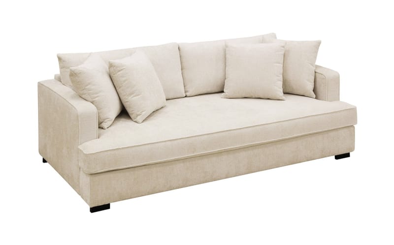 Rossita 3-sits Djup Soffa i Chenille - Beige - Möbler - Soffa - 3 sits soffa