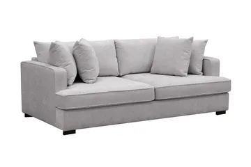 Rossita 3-sits Djup Soffa i Chenille - Ljus Grå - Möbler - Soffa - 3 sits soffa