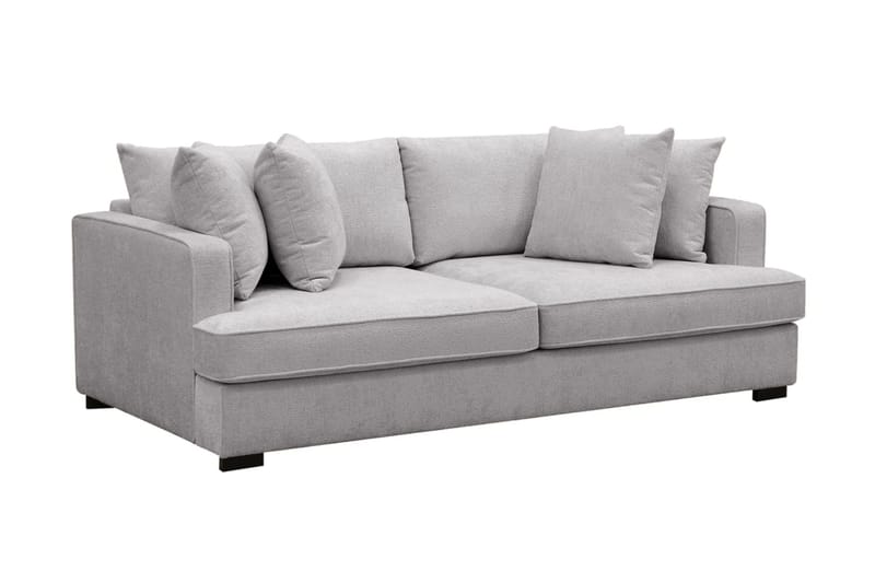 Rossita 3-sits Djup Soffa i Chenille - Ljus Grå - Möbler - Soffa - 3 sits soffa