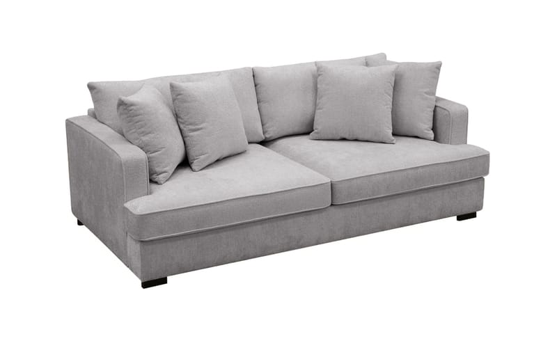 Rossita 3-sits Djup Soffa i Chenille - Ljus Grå - Möbler - Soffa - 3 sits soffa