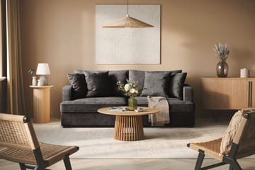 Rossita 3-sits Djup Soffa i Chenille - Svart - Möbler - Soffa - 3 sits soffa