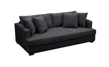 Rossita 3-sits Djup Soffa i Chenille - Svart - Möbler - Soffa - 3 sits soffa