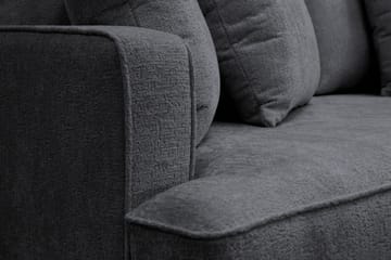 Rossita 3-sits Djup Soffa i Chenille - Svart - Möbler - Soffa - 3 sits soffa