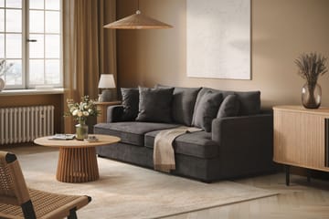 Rossita 3-sits Djup Soffa i Chenille - Svart - Möbler - Soffa - 3 sits soffa