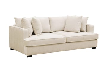 Rossita 3-sits Djup Soffa i Chenille - Trenza 06, Beige Chenille - Möbler - Soffa - 3 sits soffa