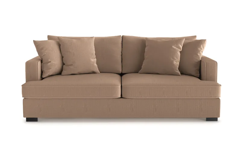 Rossita 3-sits Djup Soffa i Manchester - Brun - Möbler - Soffa - 3 sits soffa