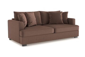 Rossita 3-sits Djup Soffa i Manchester - Brun - Möbler - Soffa - 3 sits soffa