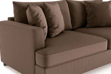 Rossita 3-sits Djup Soffa i Manchester - Brun - Möbler - Soffa - 3 sits soffa