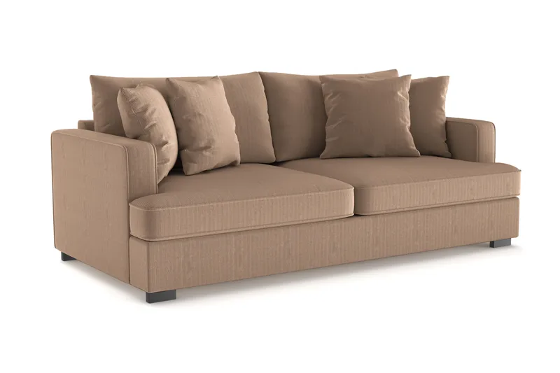 Rossita 3-sits Djup Soffa i Manchester - Brun - Möbler - Soffa - 3 sits soffa