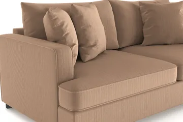 Rossita 3-sits Djup Soffa i Manchester - Brun - Möbler - Soffa - 3 sits soffa
