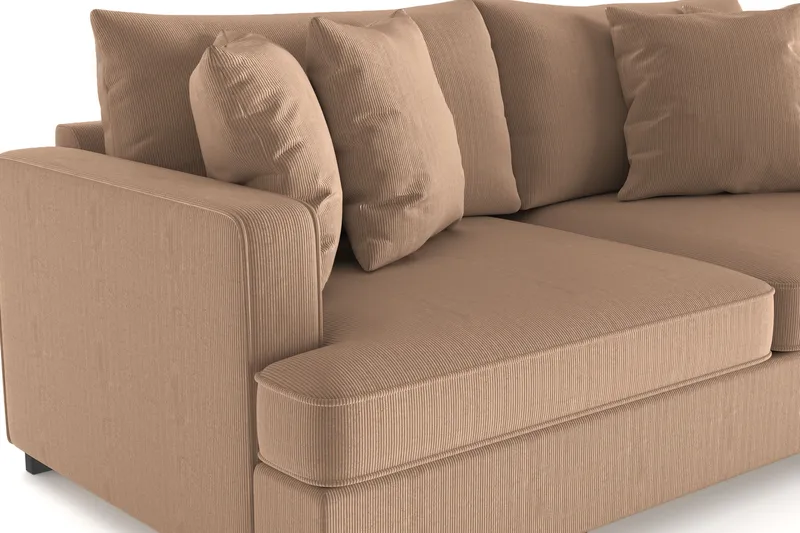 Rossita 3-sits Djup Soffa i Manchester - Brun - Möbler - Soffa - 3 sits soffa