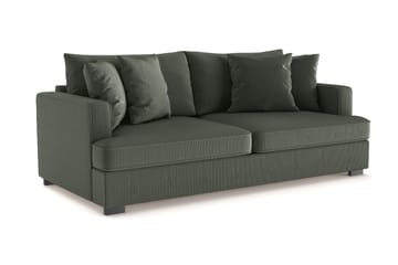 Rossita 3-sits Djup Soffa i Manchester - Mörkgrön - Möbler - Soffa - 3 sits soffa