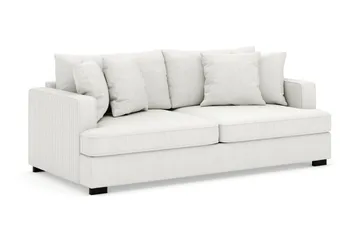 Rossita 3-sits Djup Soffa i Manchester - Offwhite - Möbler - Soffa - Sammetssoffa