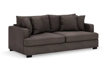Rossita 3-sits Djup Soffa i Manchester - Taupe - Möbler - Soffa - Sammetssoffa