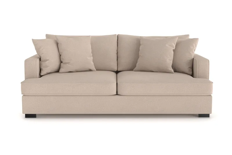 Rossita 3-sits Djup Soffa i Tyg, Beige