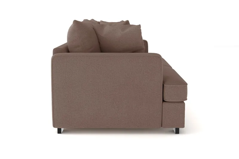 Rossita 3-sits Djup Soffa i Tyg - Brun - Möbler - Soffa - 3 sits soffa