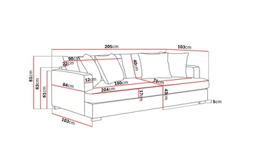 Rossita 3-sits Djup Soffa med Hel dyna i Bouclé - Beige - Möbler - Soffa - 3 sits soffa