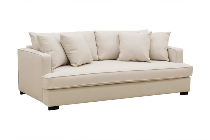 Rossita 3-sits Djup Soffa med Hel dyna i Bouclé - Beige - Möbler - Soffa - 3 sits soffa