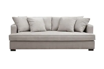 Rossita 3-sits Djup Soffa med hel dyna i Chenille - Grå / Brun - Möbler - Soffa - 3 sits soffa