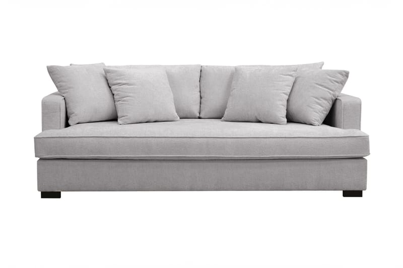 Rossita 3-sits Djup Soffa med hel dyna i Chenille - Grå - Möbler - Soffa - 3 sits soffa