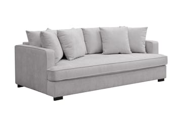 Rossita 3-sits Djup Soffa med hel dyna i Chenille - Grå - Möbler - Soffa - 3 sits soffa