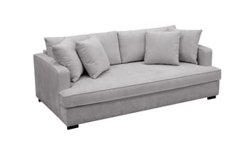 Rossita 3-sits Djup Soffa med hel dyna i Chenille - Grå - Möbler - Soffa - 3 sits soffa