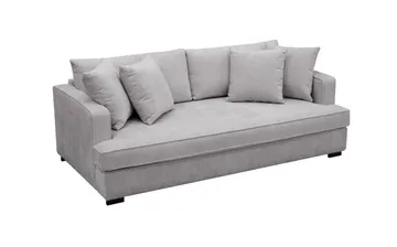 Rossita 3-sits Djup Soffa med hel dyna i Chenille - Grå - Möbler - Soffa - 3 sits soffa