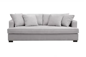 Rossita 3-sits Djup Soffa med hel dyna i Chenille - Trenza 03, Grå Chenille - Möbler - Soffa - 3 sits soffa