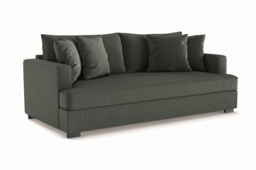 Rossita 3-sits Djup Soffa med hel dyna i Manchester - Mörkgrön - Möbler - Soffa - 3 sits soffa