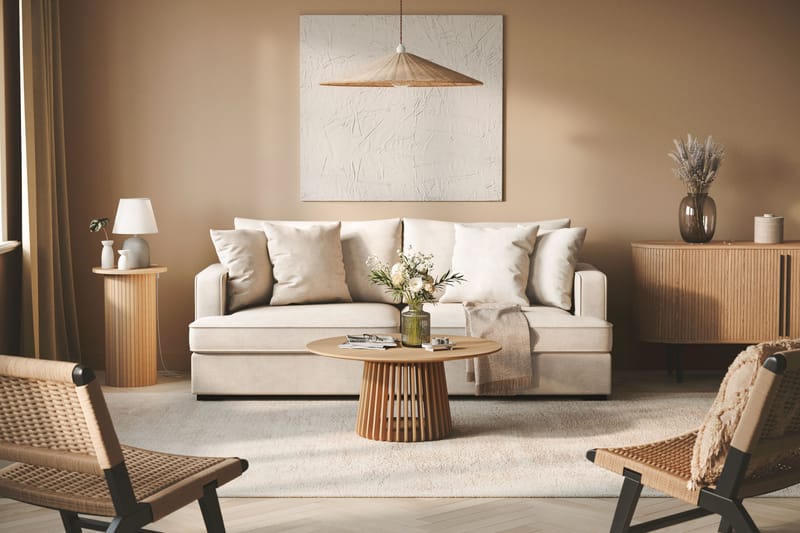 Rossita 3-sits Djup Tygsoffa - Beige - Möbler - Soffa - 3 sits soffa